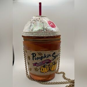 Betsey Johnson Pumpkin Spice Frozen Latte Crossbody Bag